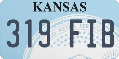 KS license plate 319FIB
