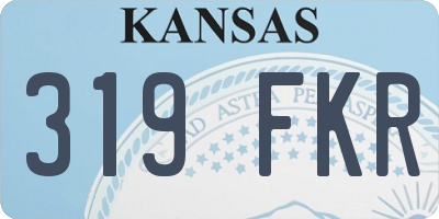 KS license plate 319FKR