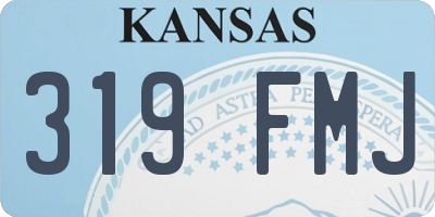KS license plate 319FMJ