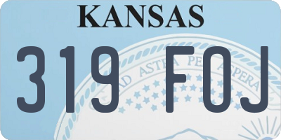 KS license plate 319FOJ