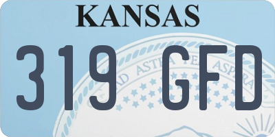 KS license plate 319GFD