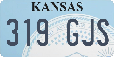 KS license plate 319GJS