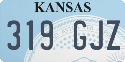 KS license plate 319GJZ