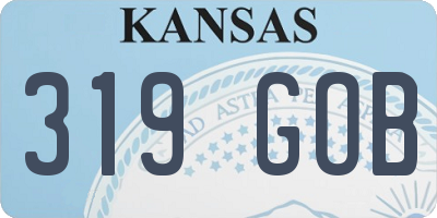 KS license plate 319GOB