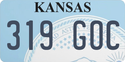 KS license plate 319GOC
