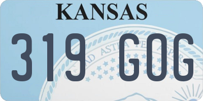 KS license plate 319GOG