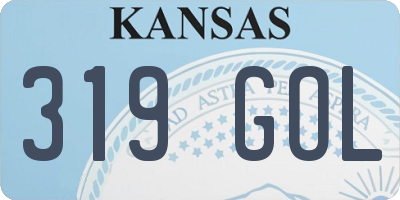 KS license plate 319GOL