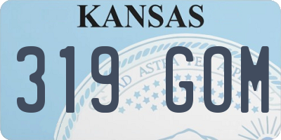 KS license plate 319GOM