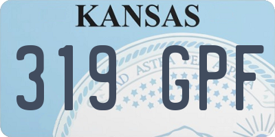 KS license plate 319GPF