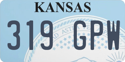 KS license plate 319GPW