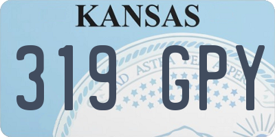 KS license plate 319GPY