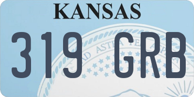 KS license plate 319GRB
