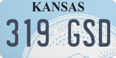 KS license plate 319GSD