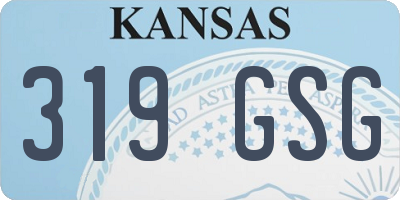 KS license plate 319GSG