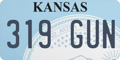 KS license plate 319GUN