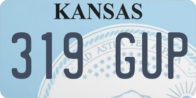 KS license plate 319GUP