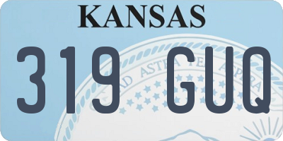 KS license plate 319GUQ