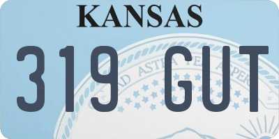 KS license plate 319GUT