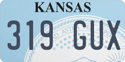 KS license plate 319GUX