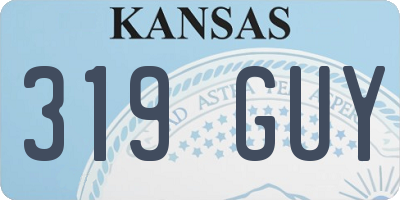 KS license plate 319GUY