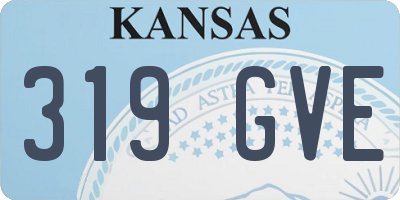 KS license plate 319GVE