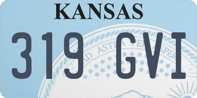 KS license plate 319GVI