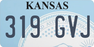 KS license plate 319GVJ