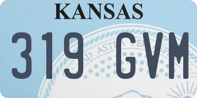 KS license plate 319GVM