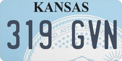 KS license plate 319GVN