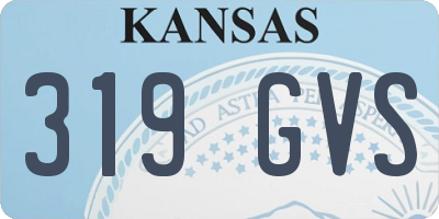 KS license plate 319GVS