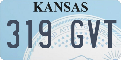 KS license plate 319GVT