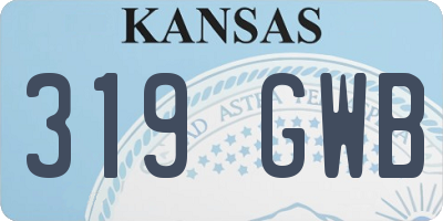 KS license plate 319GWB