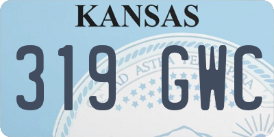 KS license plate 319GWC