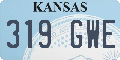 KS license plate 319GWE