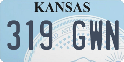 KS license plate 319GWN