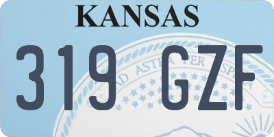 KS license plate 319GZF