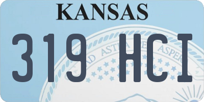 KS license plate 319HCI