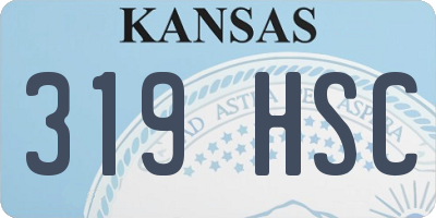 KS license plate 319HSC