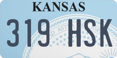 KS license plate 319HSK