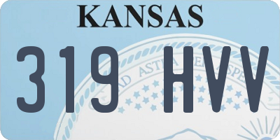 KS license plate 319HVV