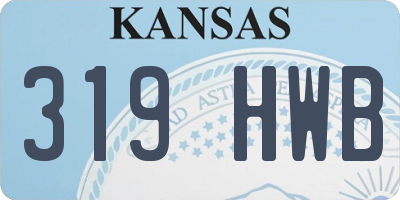 KS license plate 319HWB