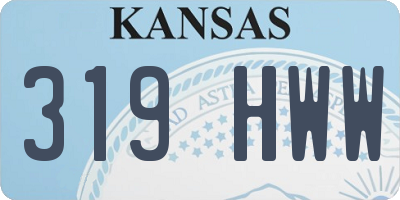 KS license plate 319HWW