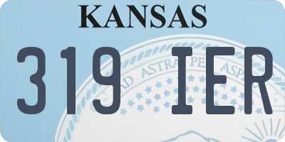 KS license plate 319IER