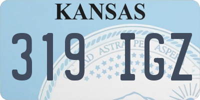 KS license plate 319IGZ