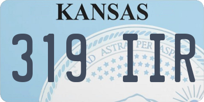 KS license plate 319IIR