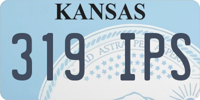 KS license plate 319IPS