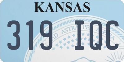 KS license plate 319IQC