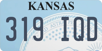 KS license plate 319IQD