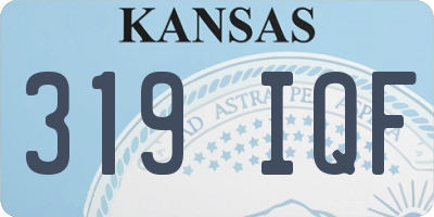 KS license plate 319IQF