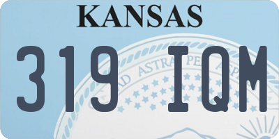 KS license plate 319IQM